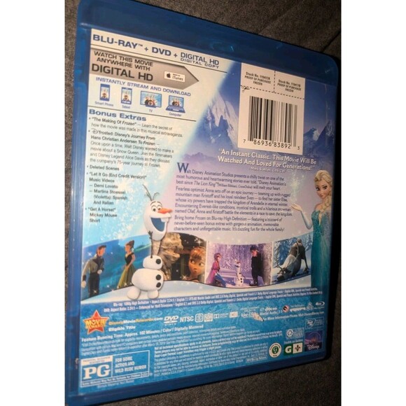 Disney's Frozen Collectors Edition Just Blu-ray No Digital Copy/DVD Fast Ship - Picture 2 of 4